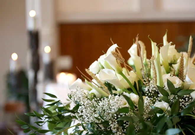 blommor för dödsbostädning